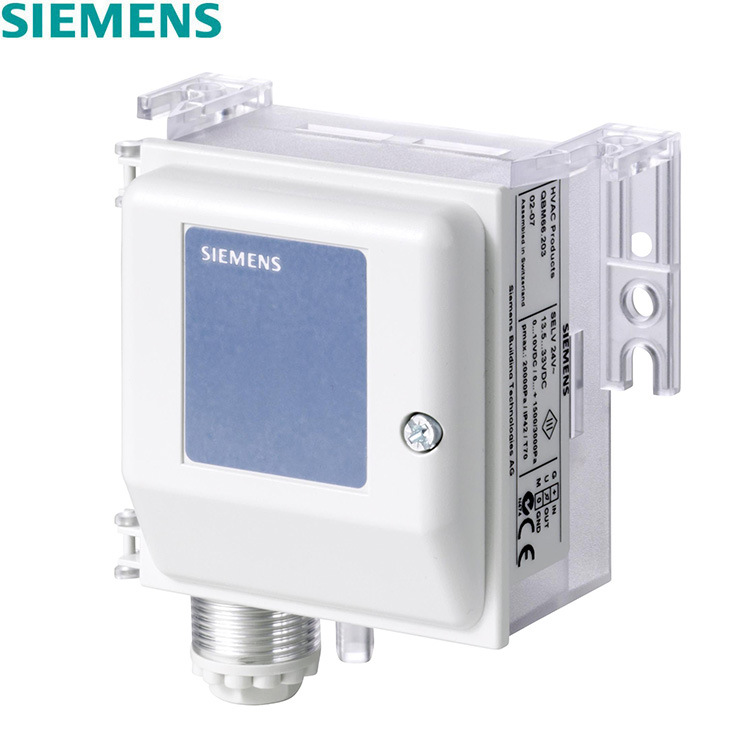 Siemens QBM2030-1U QBM66.201 air gas duct pressure differential transmitter sensor