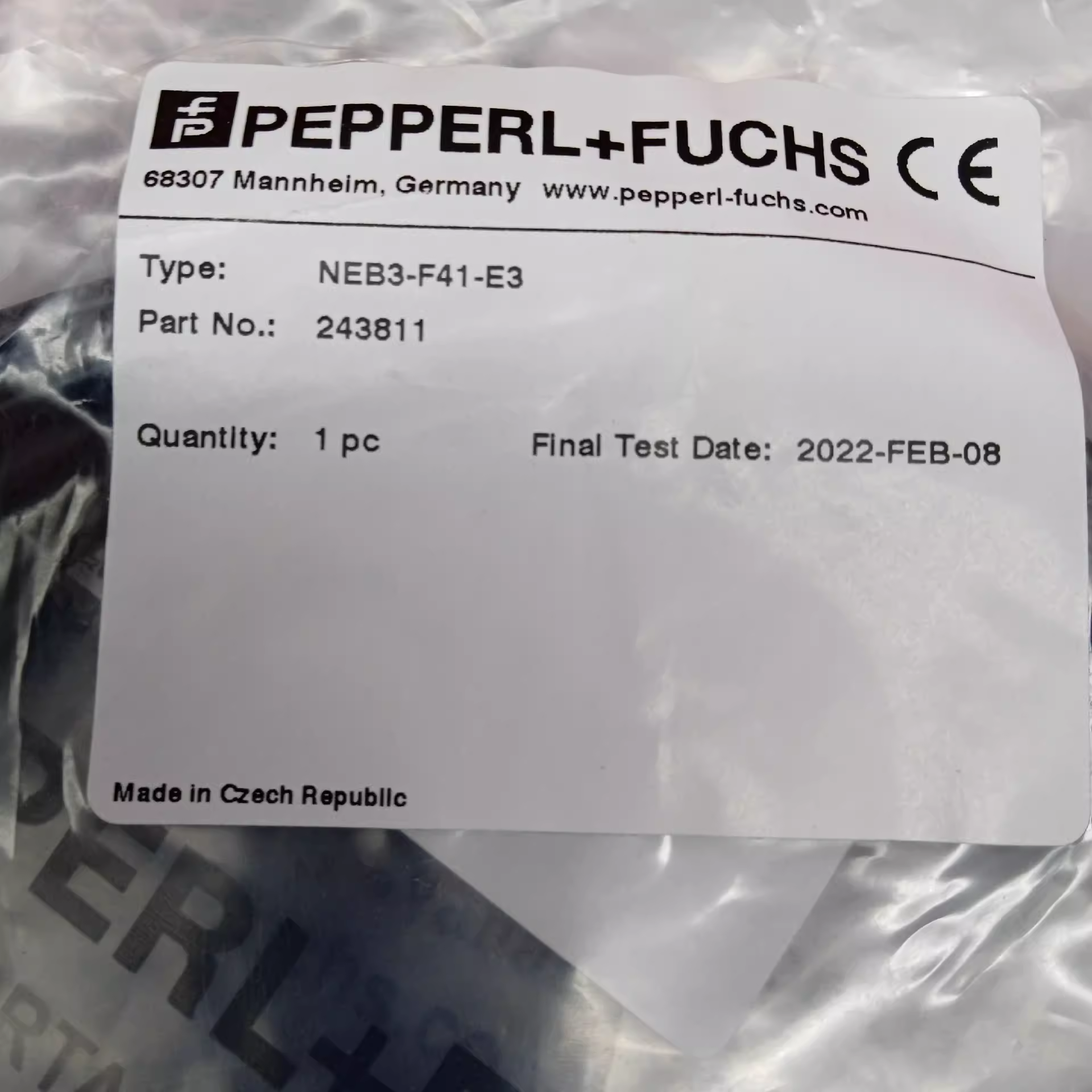 Pepperl+Fuchs sensor NEB3-F41-E3